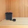 Secchio di sauna da giardino mestolo design dinamico in alluminio secchio sauna con manico Accessori sauna da 7 litri con Spa per manico in legno per