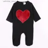 Rompers baby romper pajamas barn kläder långa ärmar barn klädhjärta stjärna baby övergripande ribbade pojke flickor kläder footies romper l47