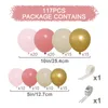 Party -Dekoration Retro Pink Pastell Macaron Balloons Garland Erz Kit Hochzeit Geburtstag Mädchen Babyparty Rose Gold Ballon Kette