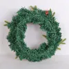 Decorative Flowers 40cm Outdoor Christmas Wreath Artificial Large Rattan Garlands With Berries Balls Ornament For Decor