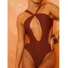 Kobiety w strojach kąpielowych Seksowne jednoczęściowe stroje kąpielowe Kobiety naciśnij Monokini Thong Micro Bikini Bodysuit Kąpiec 2024 Mujer Summer Beach odzież plażowa