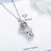 Pendanthalsband Nya i 925 Sterling Silver Spaceman Crystal Neckor for Women mode bröllop lyxdesigner smycken gaabou240408c93f