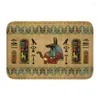 Tappeti ornamenti anubi egiziani su tappetini per porte anteriori antichi egizia