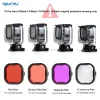 Камеры Qiuniu 4pack Color Filters для GoPro Hero 8 9 10 11 Black Magenta Snorkel Macro Red Lins Filter Go Pro Filter