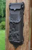 Cast Iron Mailbox utomhus efter postlåda Väggmontering Dekorativ brevlåda för hem Exteriör Trädgård smides järnhäst djur Small V1055108