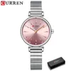 Женские часы Curren 9081 Ladies Steel Band Водонепроницаемая кварцевая модная повседневная женщина уникальная роскошь L46