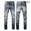 Мужские джинсы дизайнерские джинсы джинсы Am Джинсы 8826 Высококачественные модные лоскутные изделия рваные леггинсы 28-40
