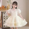 Girl Dresses Princess Dress Summer For Girls Birthday Banquet Flower Wedding Children's Host Piano Performance Dres