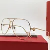 Luxe unisex piloot birrim zonnebrillen frame lichtgewicht titanium metaal gold fullrim o116 60-14-140 voor bril met een bril met een bril fullset ontwerpkast