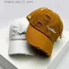 Boll Caps New Mens Korean Womens Vintage Distress Baseball Hat Fashionable Sunshine Broken Style Snap Hat mångsidig Street Simple Personal Q240408