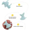 Tass jetables Paies 6 pcs Paille Poule de poussière Verre Cartons Conseils Couvre-bois Protecteur Mignon Silicone Dolphin Caps de queue Girl Gel