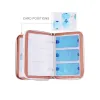 Bottles 96/216slots Nail Plate Storage Pack Laser Sier Double Zipper Stamping Template Container Bag Pvc Pink Nail Art Plate Bag Td018