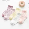 Rompers 5 Pairs / Lot 0-1y Baby chaussettes pour bébés chaussettes d'été solides pour filles en coton Migne NOUVEAU-né chaussettes de bébé accessoires L47
