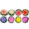 Decorative Flowers 8 Pcs Artificial Lotus Fake Red Decor Floating Ponds Plants Purple Plastic Water Lilies Pool Blue