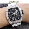 RELISÕES DE LUMO MECÂNICO SWIST SWISS DIAL CERAMICA DIETRILHO DE BORRAGEM DIAMEIROS PRATA SKELETON SPECT RM010 ETA AUTO -ALECIMENTO IBELO PULHE