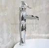 Bathroom Sink Faucets Chrome Single Handle Hole Cold Water Mixer Taps Wash Basin Kitchen Deck Mounted Faucet Ncy022