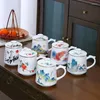 Mugs Ceramic Chinese Style Teacups Drinkware Tea Cup Set Coffee Cups 400ml I155