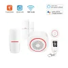 Kits Smart Life Alarm System for Home WiFi Security Alarm Host with Door and Motion Capteur Tuya Smart App Control Work Alexa Google