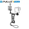 Kameras -Puluz CNC Aluminium Single Hand Diving Photography Bracket Handheldhalter kompatibel mit DJI Osmo Action / GoPro / Xiaoyi