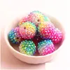 Crystal Beads Kwoi Vita 20mm 100 pcs dikke Colorf Rainbow RiSeStone Ball voor kinderjuwelen sieraden Drop levering los dhotz