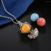 Colares pendentes 2024 Musxico Music Flowers Ball Flores vintage colorido colar de aroma de aroma