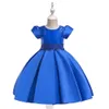 Vestidos de aniversário/festas de menina de jóia branca azul azul vermelho azul