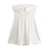 Abiti casual Keyanketian 2024 Lancio Donne White Strapless White Spalsle Schermo Slimta