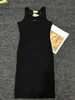 Повседневное платье летние трикотажные платья модные элегантные длинные юбки дизайнерская женщина рукавочная юбка Классическое писем вышив