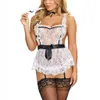 Frauen Dessous Braut, sexy, Hochzeit, krottelfreies französisches Maid -Outfit -Kostüm