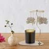 Mum Tutucular Döner Tutucu Tepsi Döner Şamdan Masası Merkez Parçası Çay Işıkları Düğün Partisi İçin Romantik Süsleme