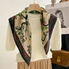 Schals Luxus Baumwollschal Frauen drucken sonnenresistenter Taschentuch Frühling glattes Bandana