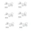 Lock 6X Aluminum Alloy Security Automatic Window Gate Lock Spring Bounce Door Bolt Latch, White