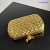 Botega Knot Evening Bag Minaudiere Clutch Womens Designer Bags Soft Pated أو Foulard Intrecio Lambskin Leathe