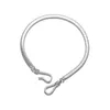 Messing plattiert 18k echtes Gold / Platin -Ins cooler Stil Mode Schlangenknochen flache Kette Colarbone Halskette weiblich