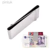 Clip di denaro in acciaio inossidabile inossidabile slim clip moneta a doppia faccia da donna Donne Money Metal Credit Card Holder 240408