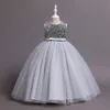 Pretty Silver Wine Green Black Jewel Girl's Birthday/Party Dresses Girl's Pageant Dresses Flower Girl Dresses Girls vardagliga kjolar Kids 'Wear SZ 2-10 D408283