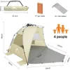 Tents and Shelters Beach Tent Shel Shelter - Portable Sun Shade Instant Tente avec sac de transport enjeux 6 poches de sable