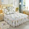 Bedding Sets Luxury Comfortable Simple Cute Cotton Quilted Bed Skirt Pillowcase 3PC Single Double Machine Washable Household