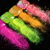 Glitter 4 Bag*50g Bright Color Iridescent Glitter for Nails Powder Sparkly Fine Bulk Nail Art Decoration Accesories for Nail Polish Sets
