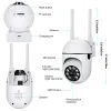 Caméras SQCAM WiFi Security Camera WiFi WiFi Cameras Security 1080p PTZ 4X Zoom avec vision nocturne pour la maison WiFi Outdoor Camera