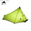 テントとシェルター3F ULギア740G Oudoor Ultralight Camping Tent 3シーズン1シングルパーソンプロフェッショナル15DナイロンコーティングロッドレステントL48