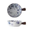 Bowls Creative Ceramic Bowl With Handle Salad Household Instant Noodle Baking Tableware Soup