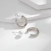 Stud Earrings MeiBaPJ 7-8mm Natural Round Pearl Simple 925 Silver Fine Wedding Jewelry For Women