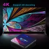 Box Woopker H96 Max Smart TV Box Android 11 RockChip RK3318 4K HD Media Player 2.4G/5G Dual Wi -Fi Bluetooth Google Set GOLD Box