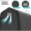 Tält och skyddsrum qzen 6x7ft utomhuslagring skjul tunga bärbara förvaringskjul bärbart garage lagring tält med rullande ventilerad dörr us l48