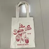 Sacchetti di tela personalizzati promozionali stampate con tote bot di cotone shopping riutilizzabili da 100 pezzi/lotto personalizzato all'ingrosso 240402