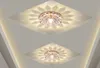 Crystal Flower Porch Lamp 3W LED Takljus Modernt gång Balkong Korridorer Belysning Fixtur vardagsrum Dekor Spotlight6598067