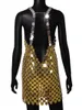 Abiti casual sexy Vedi attraverso il paillettes in metallo Slip Domande Summer Women Glitter Club Birthday Party Woman Mini Bodycon Beach Vestidos