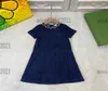 22SS Girls Higherends Jeans Dress Abito Princess Summer Denim Cotton Cotton Sleeveless Round Neck Design Design Skirts Sigri GIR1241907