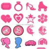 Schoenonderdelen accessoires verkopen baas baby clog charmes ontwerpen roze cartoon barbll voor vrouwen meisjes feest gunsten drop levering schoenen dhzex